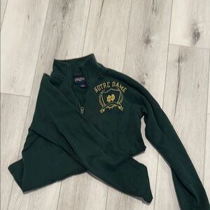 Jansport Green Notre Dame Quarter-Zip Pullover